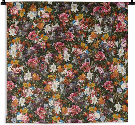 Tapisserie - Fleurs - Motif - Papillon - 120x120 cm - Tapisserie