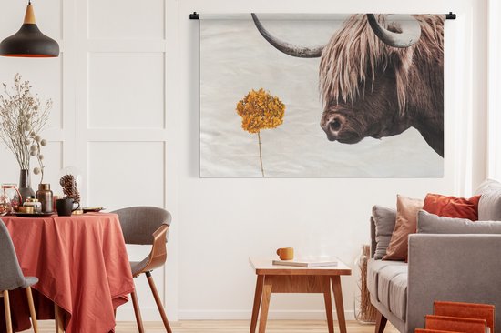 Tapisserie - Tapisserie - Highlander écossais - Bloem - Oranje - 180x120 cm - Tapisserie