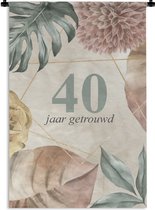 Tapisserie - Tapisserie - Marié 40 ans - Anniversaire - Citations - Proverbes - 120x180 cm - Tapisserie