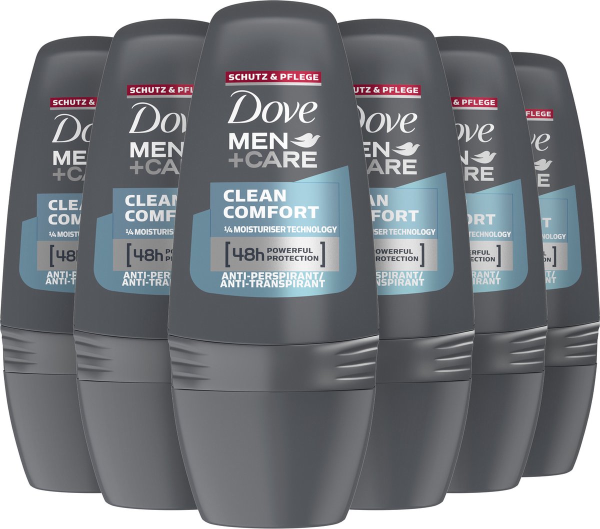 Dove Men+Care Clean Comfort Deodorant Roller - 6 x 50 ml - Voordeelverpakking - Dove Men+Care