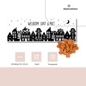 Raamsticker Sinterklaas 'Welkom Sint en Piet ' -