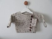 Baby vestje - jongentjes vest - winter - beige - maat 74 ( handgemaakt Sweet Baby Bedstraw )