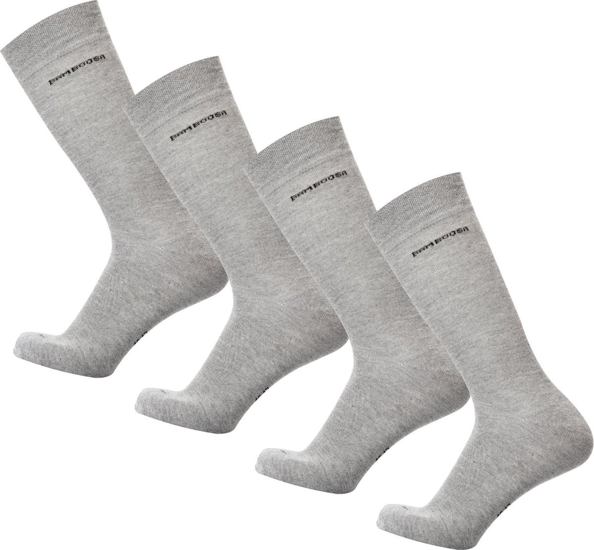 Bamboe Sokken   Anti-zweet Sokken   Naadloze Sokken   4 Paar - Grijs   Maat: 39-42   Merk: Bamboosa