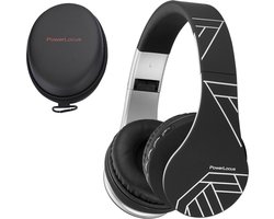 PowerLocus P1 Bluetooth Koptelefoon – Draadloos – Over Ear – Met Microfoon – Inklapbaar - incl. Hoes – Zwart/Zilver
