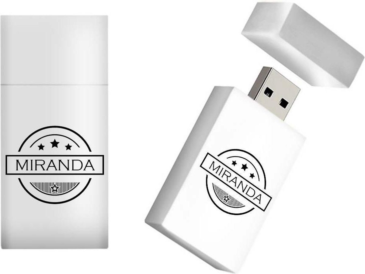 MIRANDA naam kado verjaardagscadeau cadeau usb stick 16GB - naam cadeau, gefeliciteerd cadeau