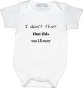 Romper - 1,5 meter - Bedrukte romper - Unisex - Baby - maat 50/56 - Romper met Tekst - Print -Bedrukking - Kraamkado - Gepersonaliseerd geboorte kado