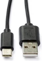 OTRONIC® USB-A naar USB-C kabeltje 30cm kort zwart