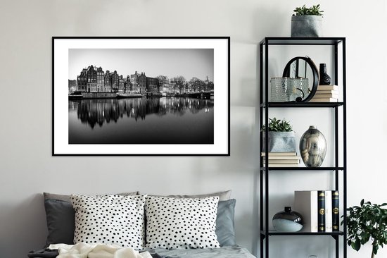 Lever du soleil canaux Amsterdam - noir et blanc
