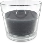 Glas kaars 14.5x12.5 cm Dark Grey