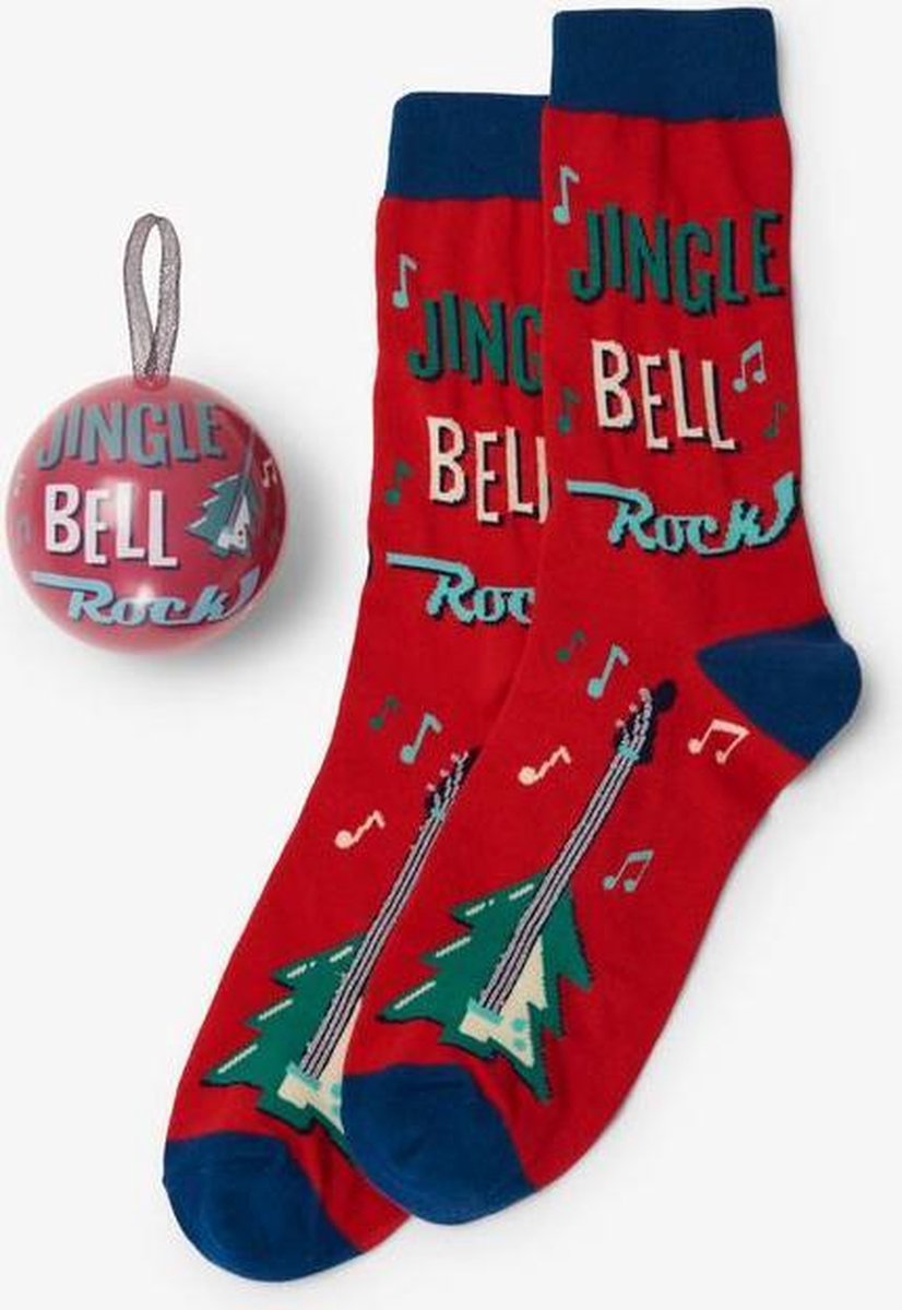 LBH Heren sokken in kerstbal - Kerstsokken, Cadeau voor man - Gadget Kerst