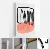 Set van drie creatieve minimalistische handgeschilderde illustratie voor wanddecoratie, briefkaart of brochureontwerp - Modern Art Canvas - Verticaal - 1727603779