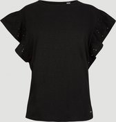 O'Neill T-Shirt Women Flutter Black L - Black 100% Katoen Round Neck