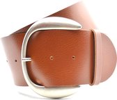 Moderiemen 8 cm de large ceinture femme cognac 8801-100% cuir - Taille 85 - Longueur totale ceinture 100 cm