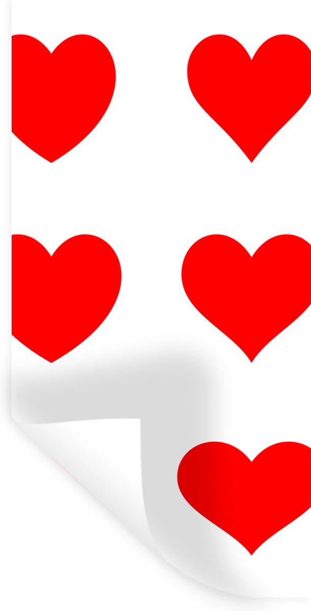 Stickers Stickers muraux - Une illustration avec neuf coeurs rouges ...