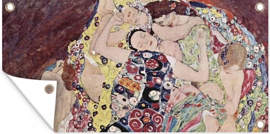 Wanddecoratie buiten De maagd - Gustav Klimt - 160x80 cm - Tuindoek - Buitenposter