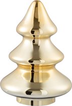 J-line - Glazen kerstboom - Decoratieve kerstboom - Goud - Groot - 19x19x25.5cm