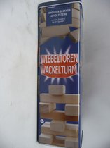 Wankeltoren, 48 delig houten stapelblokken spel voor 2 of meerdere spelers.