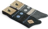 Thermosokken | Natuurlijke Alpacawollen Sokken voor dames en heren | Wintersokken | Gezellige sokken | Cadeau voor dames en heren | 2 paar