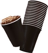 Black Cups - 25stuk(s) - 475ml - Party Cups - Beerpong - Drankspel - Beerpong Bekers - Plastic Bekers