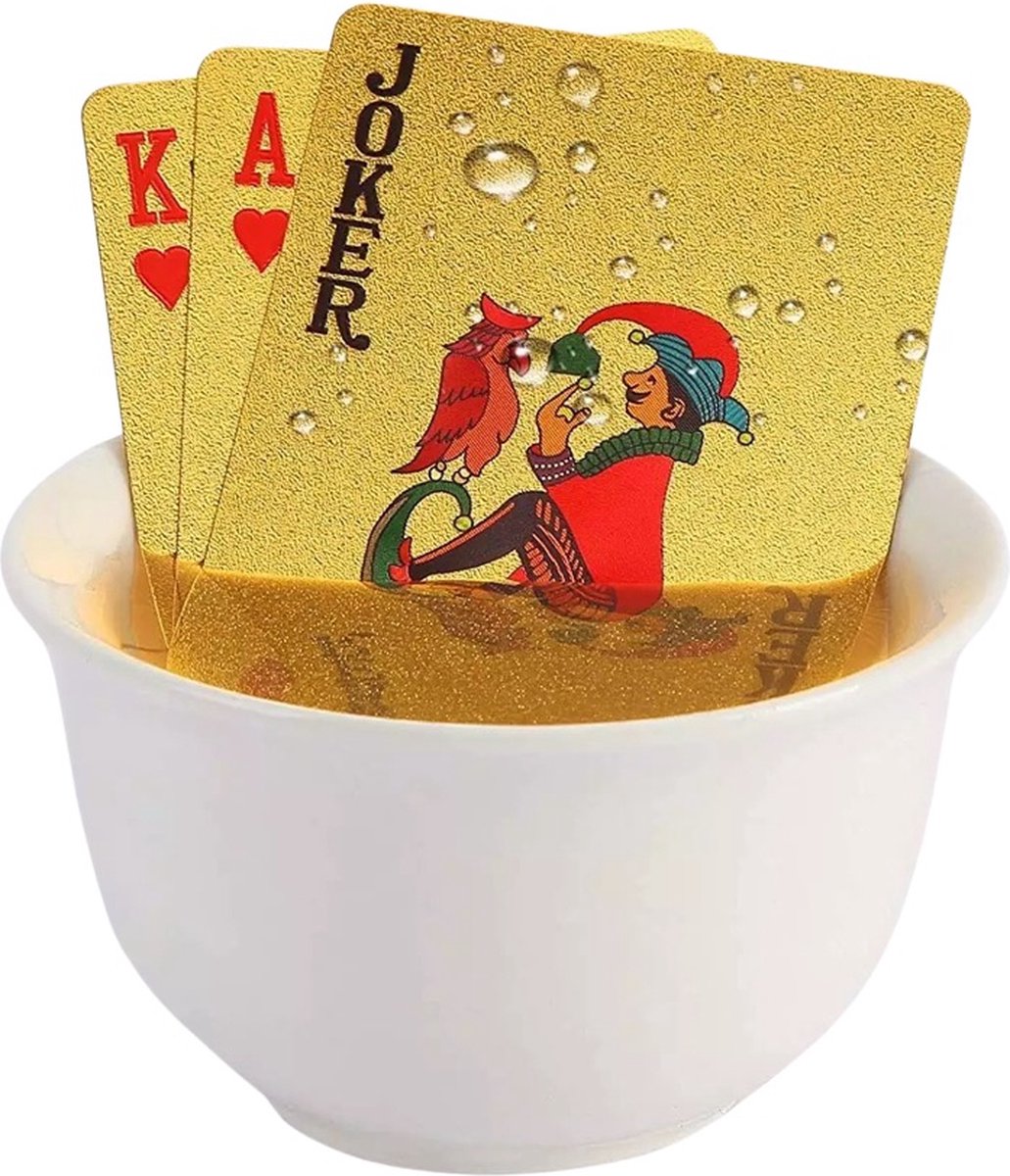 Gouden Speelkaarten - Waterdicht - 56 Kaarten - Volwassen - Pokerkaarten - Kaarten - Kaartspel