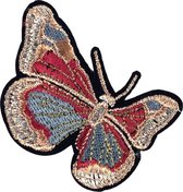 Luxe Vliegende Vlinder Strijk Embleem Patch H 5 x 6.5 cm