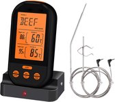 SVH Company Digitale en Draadloze Vleesthermometer voor BBQ – Twee Sondes – Kernthermometer voor BBQ – Keukenthermometer – Oventhermometer
