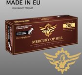 MERCURY OP HILL Extra Lange Bruine Sigarettenhulzen (filterlengte 24 mm) 200 buizen