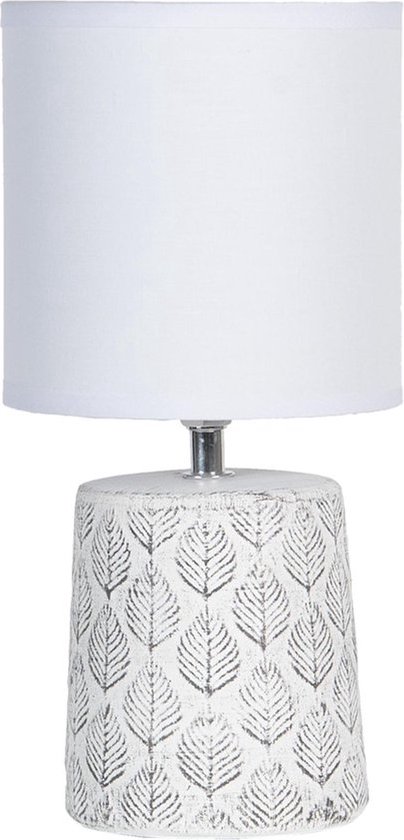 Tafellamp Ø 15*31 cm E14/max 1*40W Beige Keramiek Rond Bureaulamp Nachtlampje