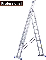ALDORR Professional 3-delige Reformladder 3x13 - Hoogte 8,58 meter