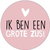 Sluitstickers Geboorte-Sluitzegel Geboorte-Geboorte Stickers-Geboortestickers-Stickers Geboorte- Ik Ben Een Grote Zus-50 stuks- 40 mm