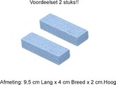 Rojafit Premium Puimsteen - Siliglass -  Blauw - Afm. 9,5 x 4 x 2 cm. Voordeelset 2 Stuks!!