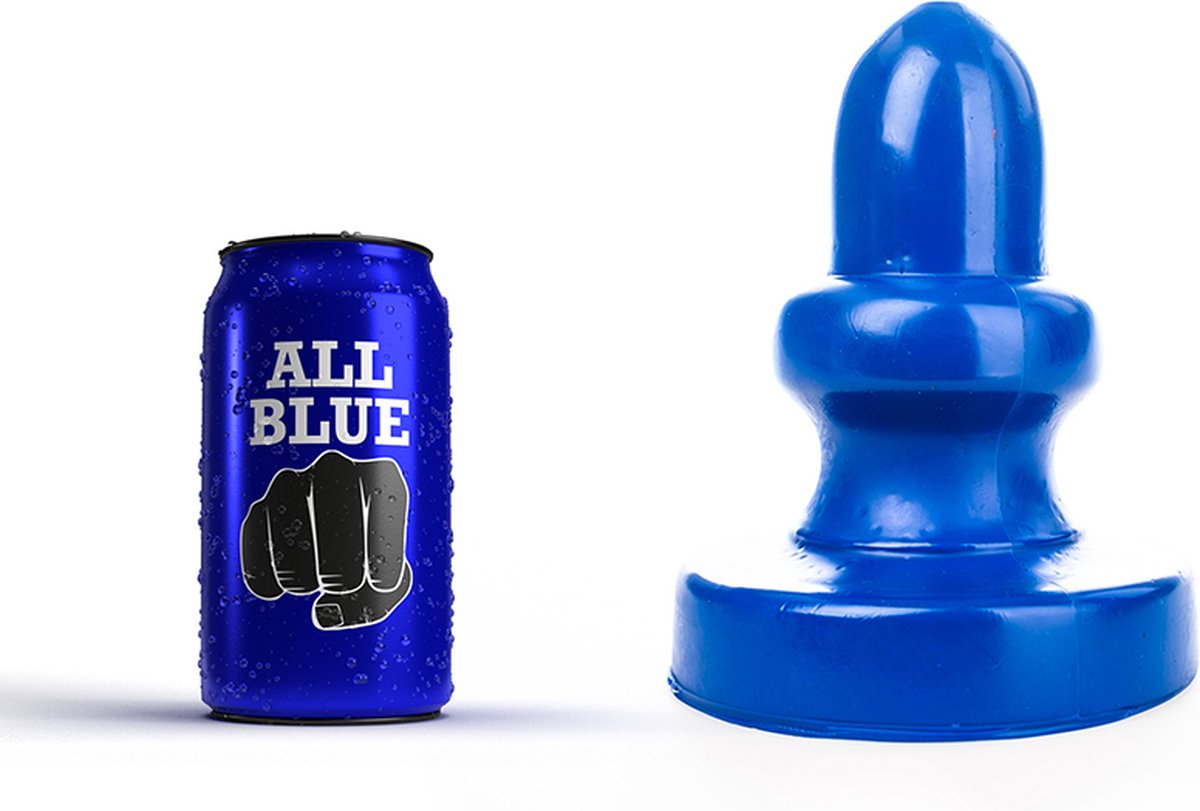 All Blue Buttplug 17 x 8 cm - blauw