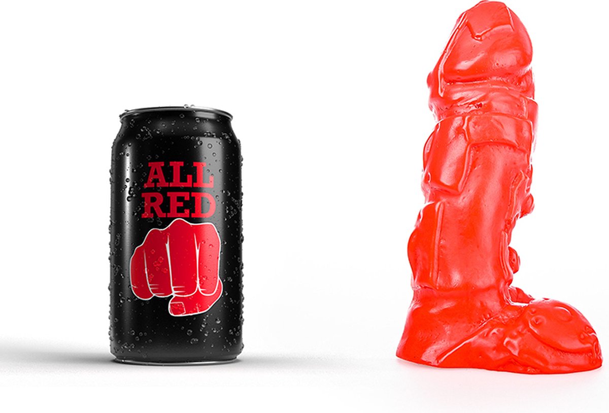 Goedkoopste All Red Klassieke Dildo 18 x 4 cm - rood