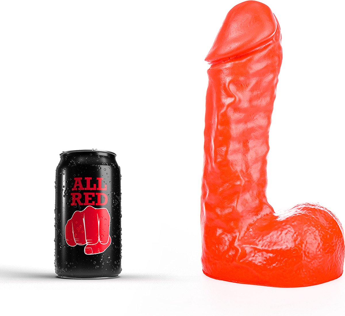 Goedkoopste All Red Klassieke Dildo 24,5 x 6 cm - rood