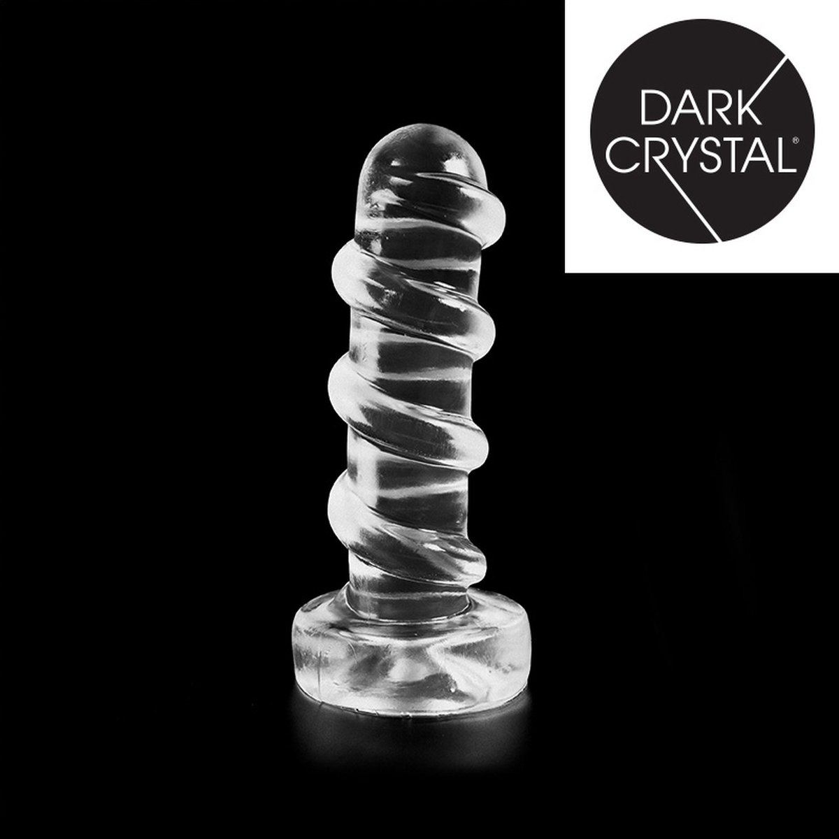 Goedkoopste Dark Crystal Extra Grote Geribbelde Anaal Dildo 27,5 x 7,3 cm - transparant