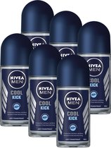 Bol.com NIVEA MEN Cool Kick - 6 x 50 ml - Voordeelverpakking - Deodorant Roller aanbieding