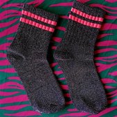 Socks Stripes Neon Pink