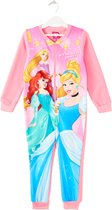 Princess onesie - maat 116/128 - Disney Prinsessen huispak pyjama - lichtroze