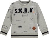 SKURK Sami Baby Jongens Grijs All over Print Sweater - Maat 68