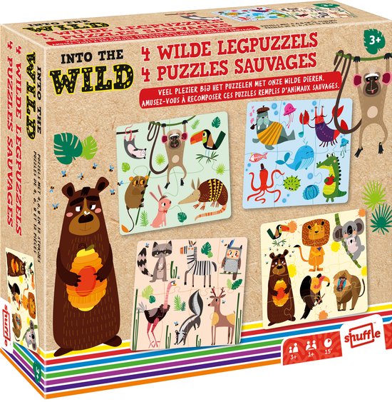Thumbnail van een extra afbeelding van het spel Shuffle - Into The Wild - Legpuzzel - Puzzel - 4-in-1