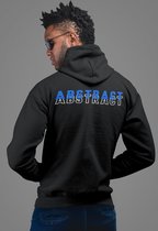 Hoodie heren - Abstract - Wurban Wear | Streetwear | Premium fit | Heren trui | Sweater | Zwart