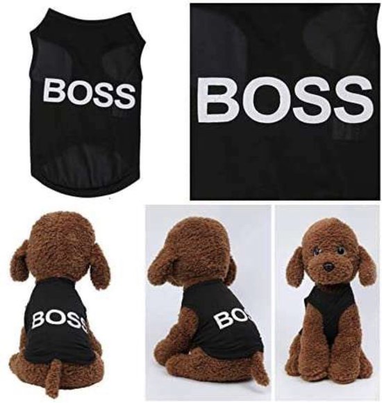 Hondentrui BOSS - T-shirt - Truien - Honden Shirt - Honden trui - 5 kg Hond - Hondenkleding - Dierenkleding - Zwart