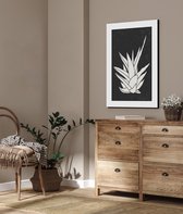 Canvas Experts schilderij opgepsannen op 38mm frame met Exclusief modern Zwarte plant  desgin model B maat 45x60CM Wanddecoratie | Poster | Wall art | canvas doek |muur decoratie |