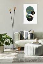 Canvas Experts schilderij opgepsannen op 38mm frame met Exclusief modern rond desgin model 1/3 maat 45x60CM Wanddecoratie | Poster | Wall art | canvas doek |muur decoratie