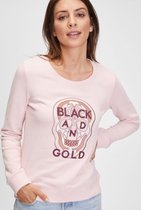 BLACK AND GOLD SWEATER PINK MAAT L