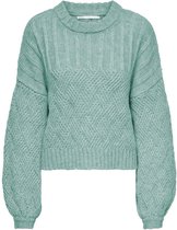Only Trui Onlrossi Life L/s Pullover Knt 15245096 Dusty Turquoise/w. Melange Dames Maat - XS
