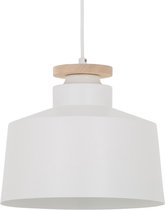 Scandi hanglamp Malm wit en hout van Jella & Jorg