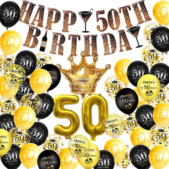 Eigendom achtergrond Geweldig 50 jaar verjaardag versiering - Verjaardag decoratie 50 jaar -  Feestversiering 50 jaar... | bol.com