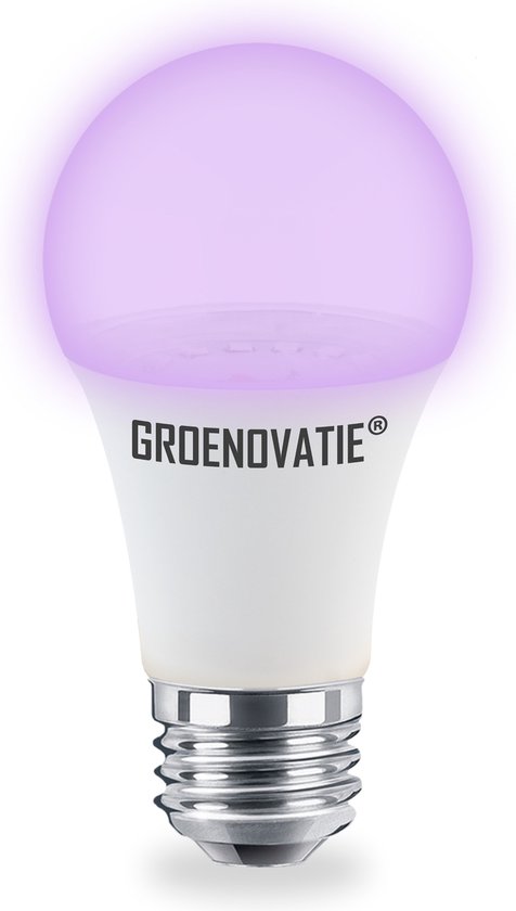 aftrekken Altijd accent Groenovatie UV LED Lamp - E27 Fitting - 7W - Blacklight - 500lm - 385nm |  bol.com