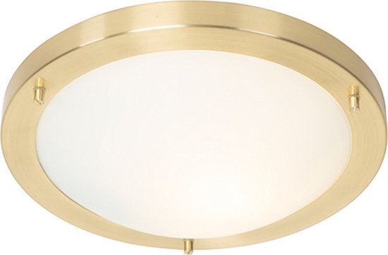 QAZQA yuma - Moderne Plafondlamp voor buiten - 1 lichts - Ø 31 cm - Goud/messing - Buitenverlichting